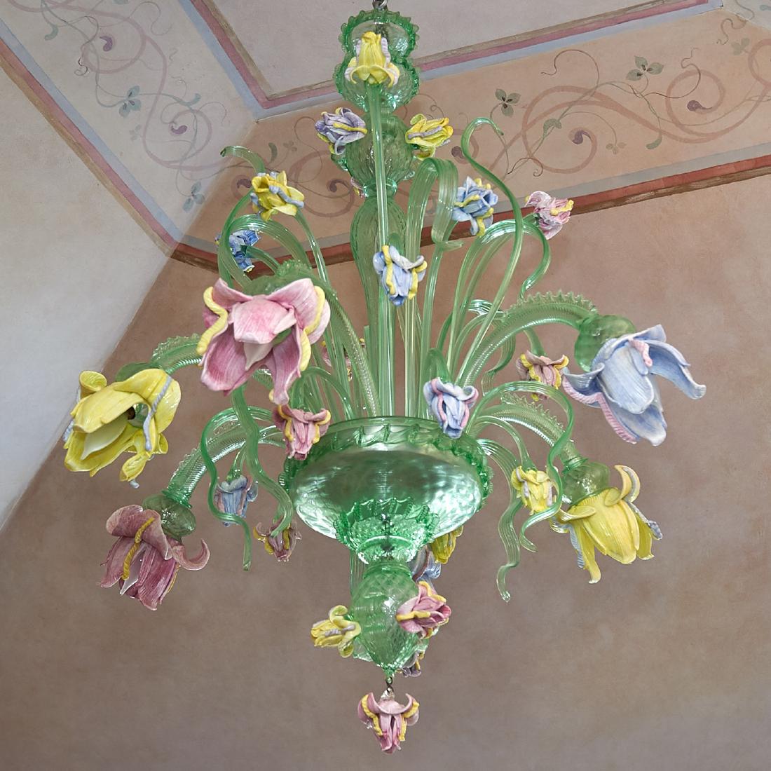 Venetian glass 6-light chandelier (1 of 8)
