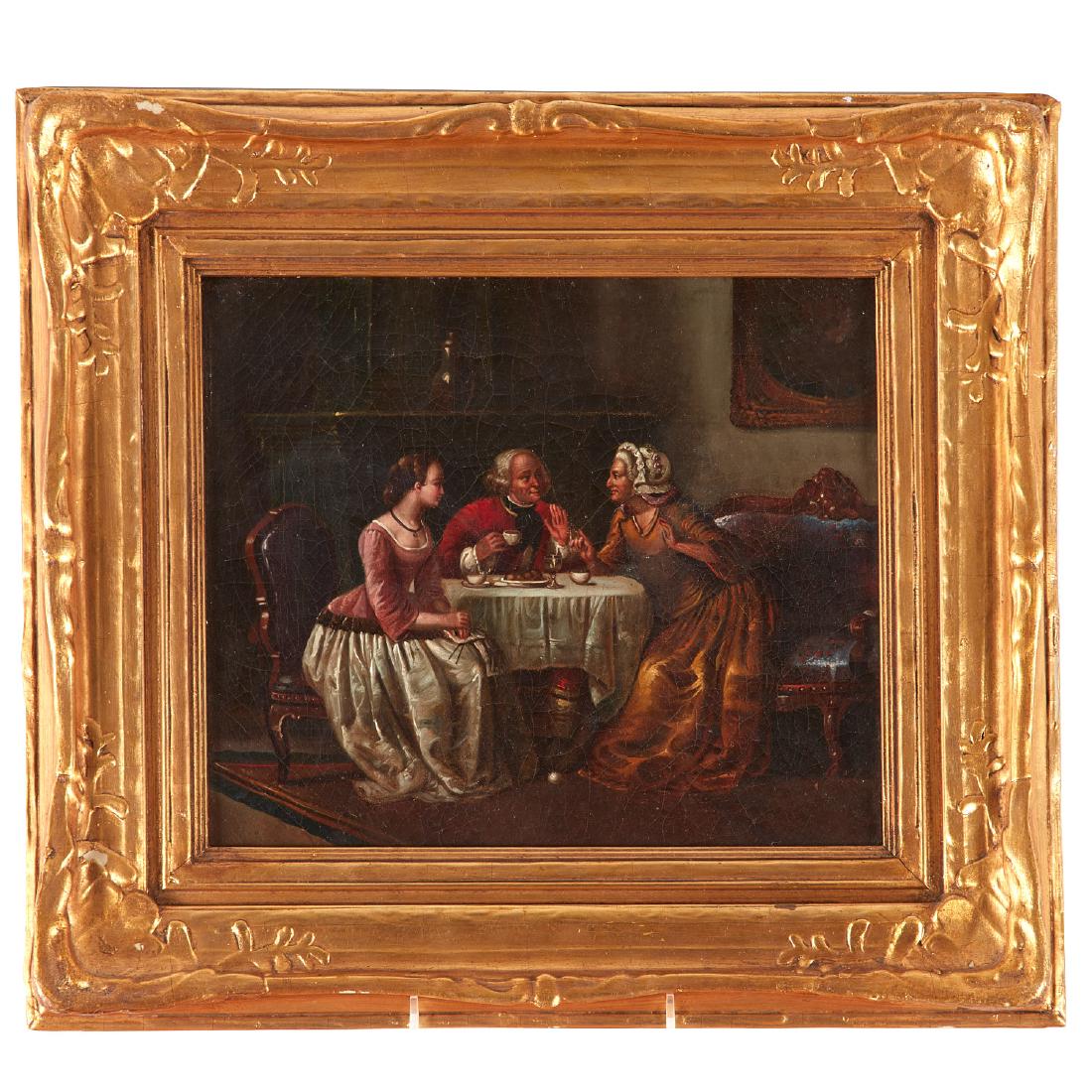 Continental School, genre scene painting (1 of 6)