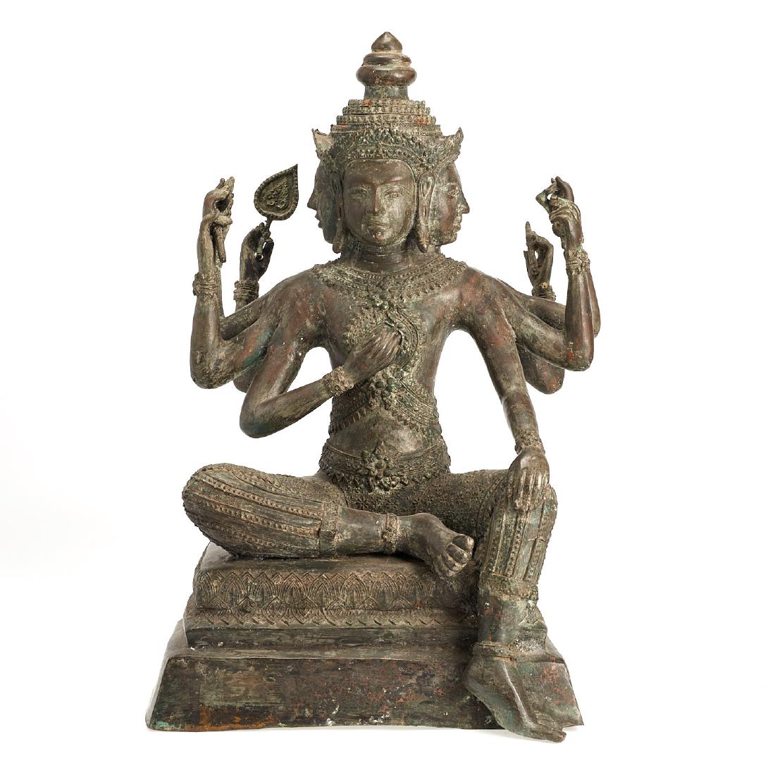 Himalayan bronze seated Buddha (1 of 7)