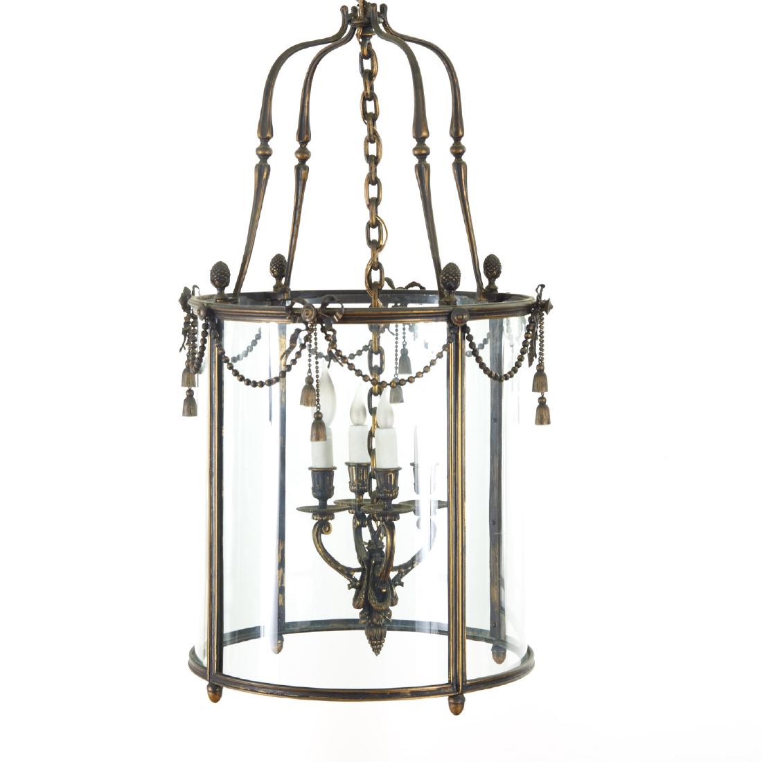 Large E.F. Caldwell (attrib.) bronze hall lantern (1 of 7)