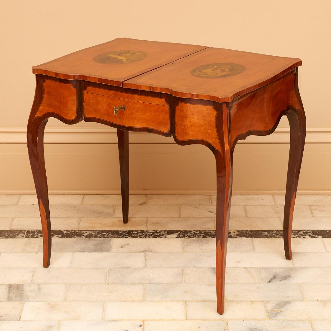 George III satinwood, amaranth bureau de dame (1 of 8)
