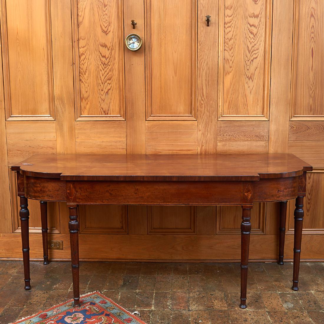 Regency inlaid mahogany serving table (1 of 8)