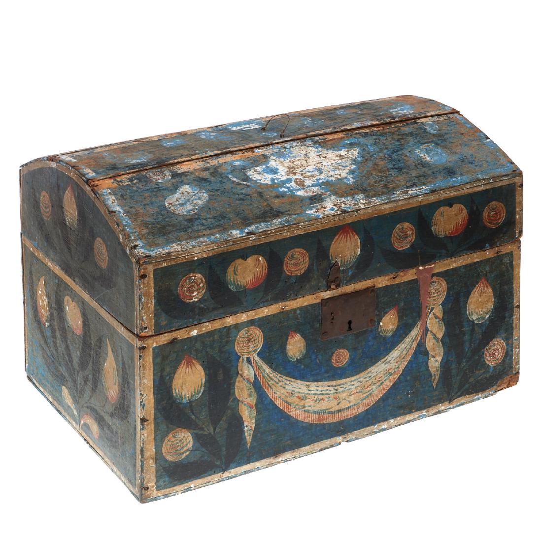 Pennsylvania painted dome top trunk (1 of 7)