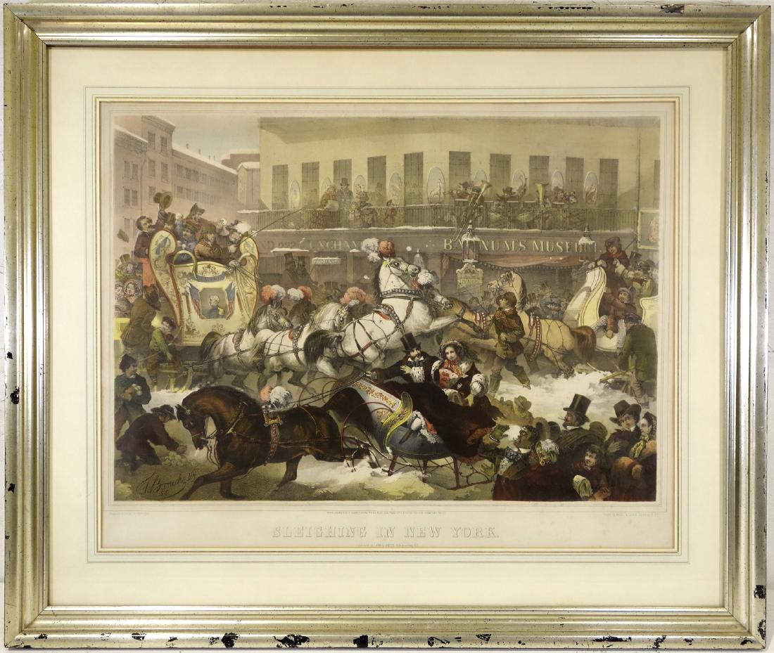 Thomas Benecke, New York scene color lithograph (1 of 10)