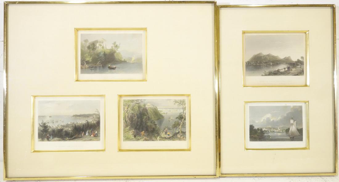 New York and Connecticut, (5) color engravings (1 of 9)