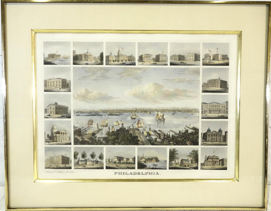Philadelphia, color engraving (1 of 7)