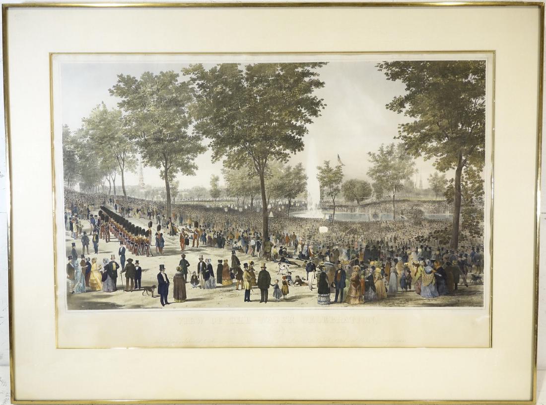 Benjamin F. Smith, Boston Common color lithograph (1 of 9)