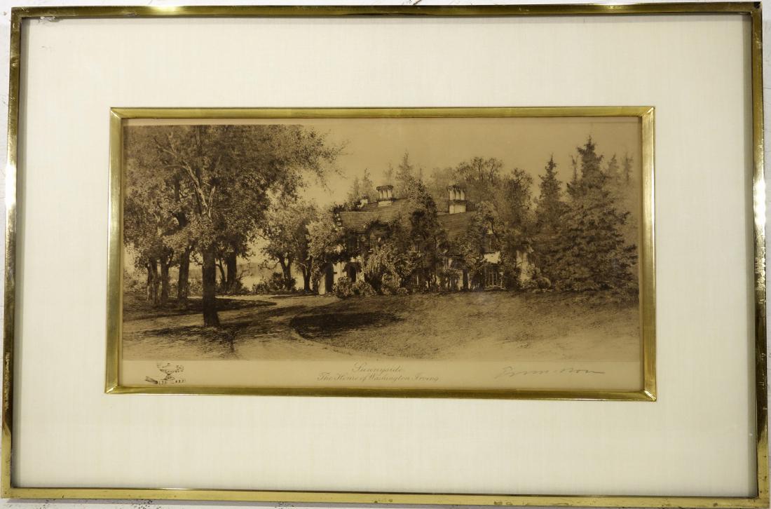 Sunnyside, Tarrytown NY, signed engraving (1 of 7)