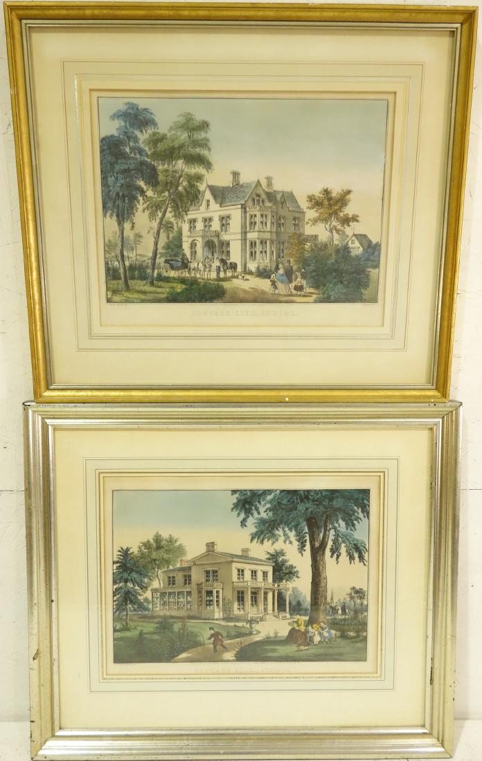 Currier & Ives, (2) color lithographs (1 of 10)