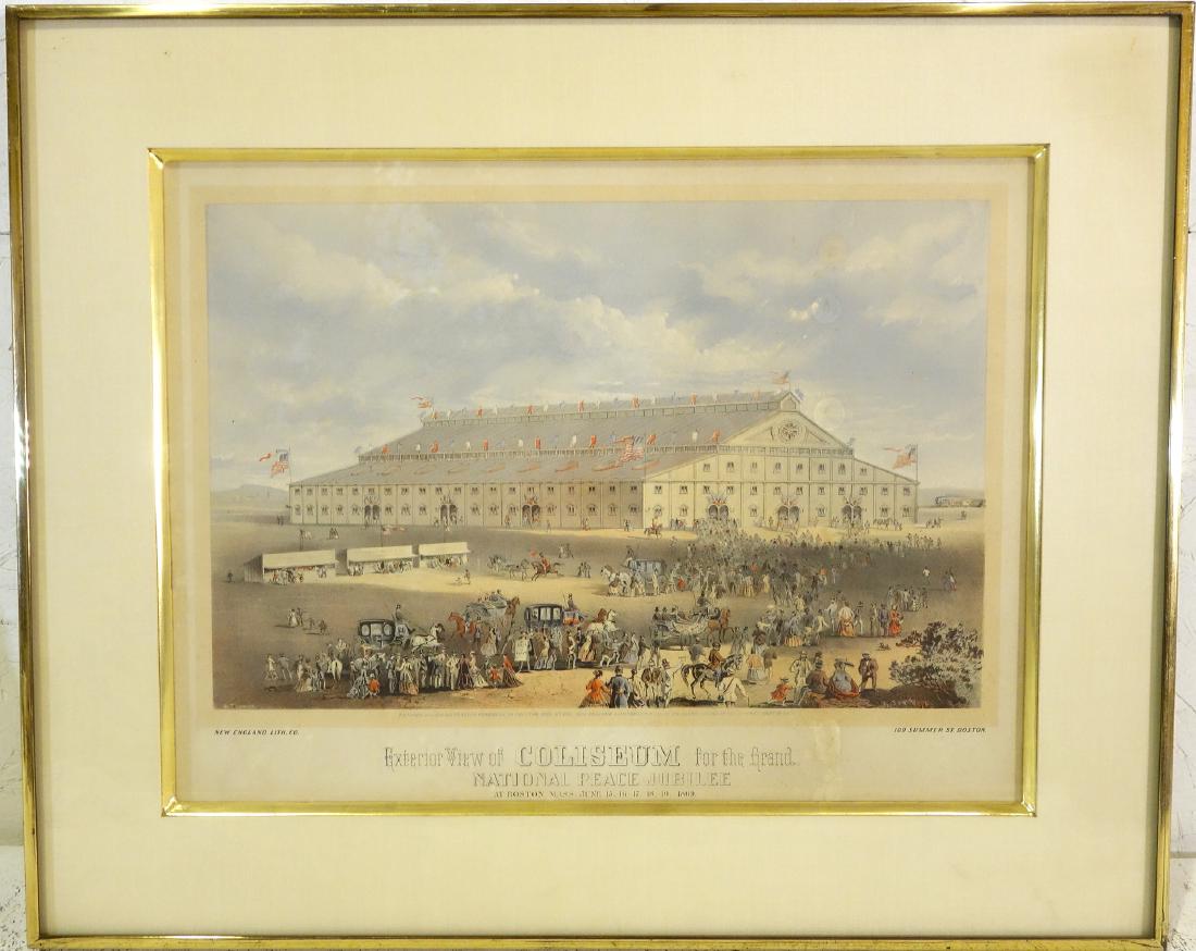 Rheimunt Sayer, Boston Coliseum colored lithograph (1 of 7)