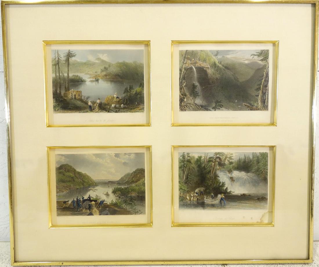 W.H. Bartlett, (4) pastoral color engravings (1 of 7)