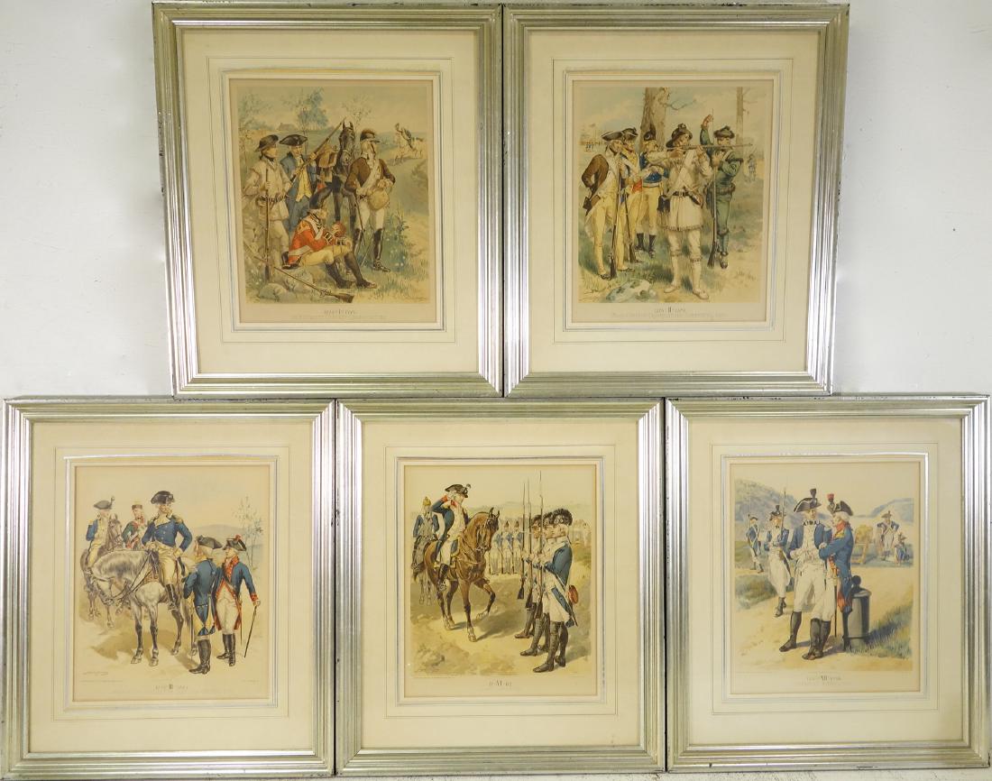 H.A. Ogden, (5) Revolutionary War lithographs (1 of 10)
