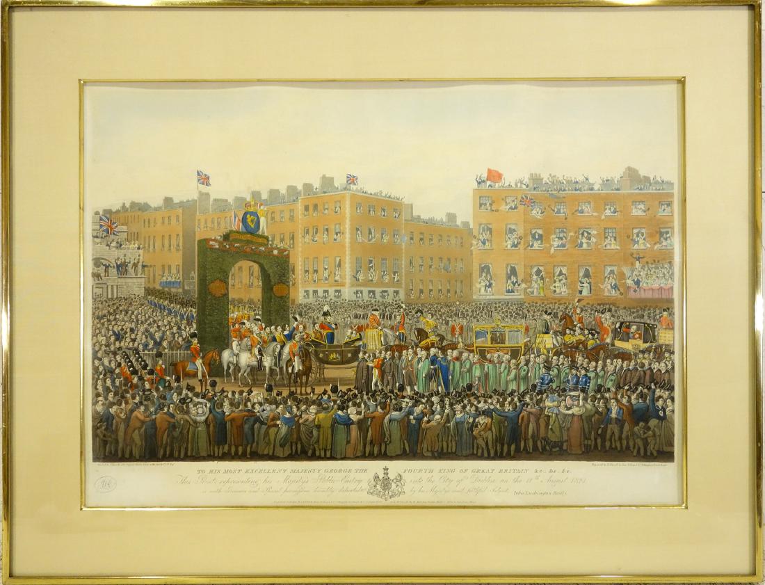 Coronation King George IV, color engraving (1 of 8)