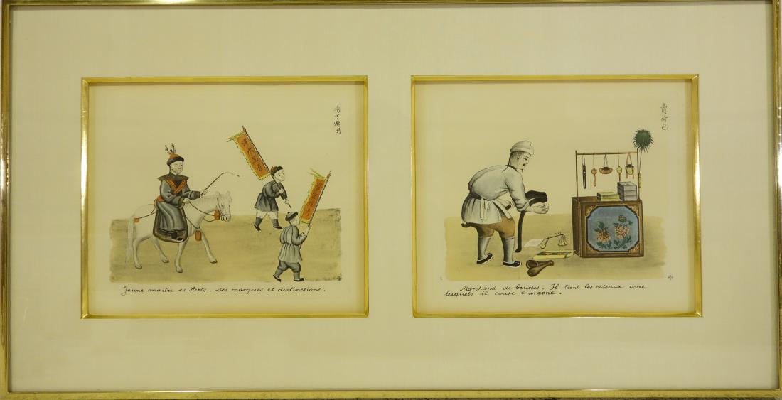 French Colonial School, (2) colored lithographs (1 of 10)
