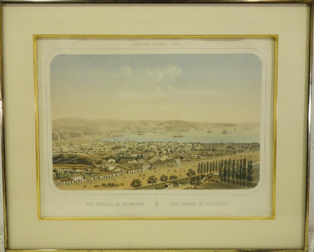 Duruy, color lithograph Valparaiso Chile (1 of 8)