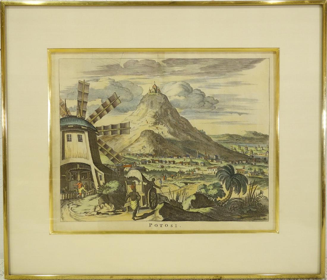 John Ogilby, engraving Potosi Bolivia (1 of 5)
