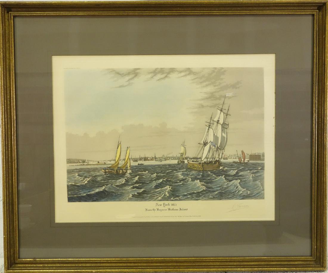 Raoul Varin, signed engraving NY Harbor (1 of 9)