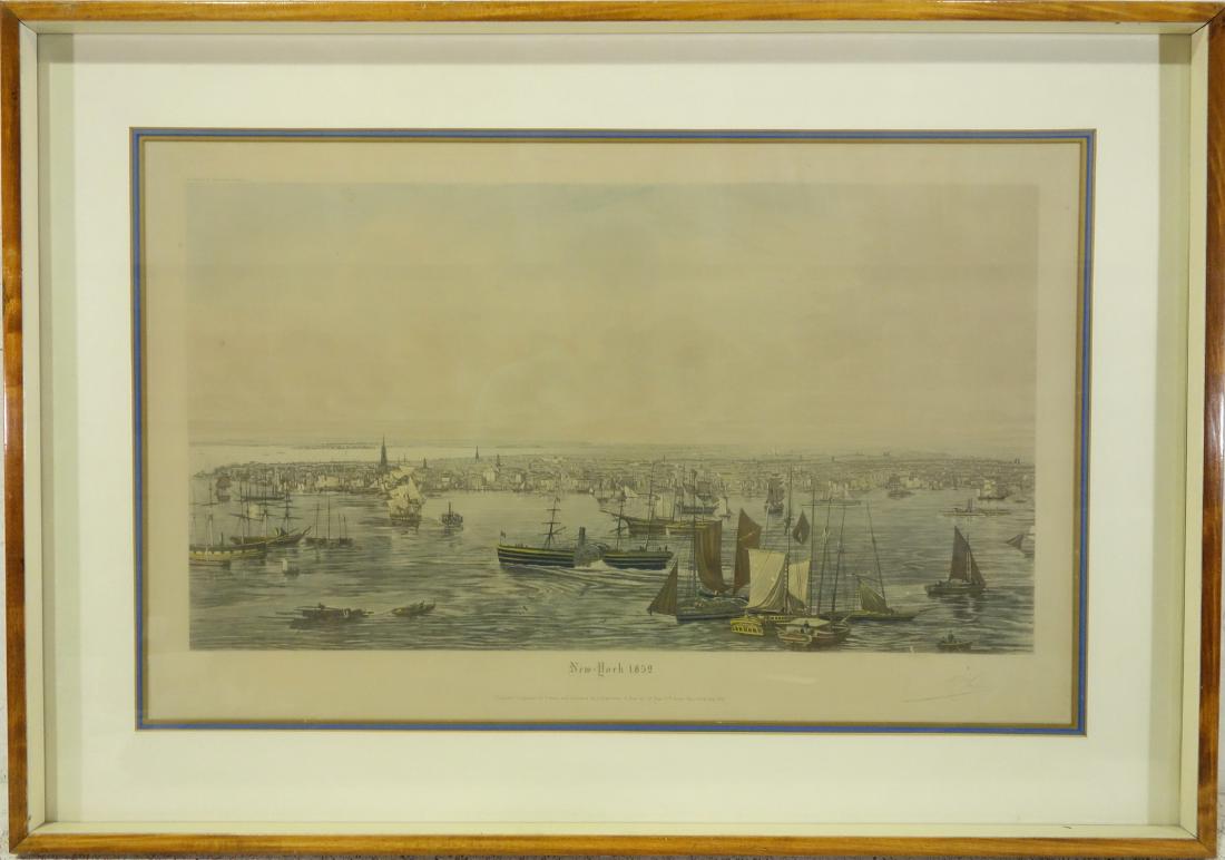 Raoul Varin, signed engraving NY Harbor (1 of 8)