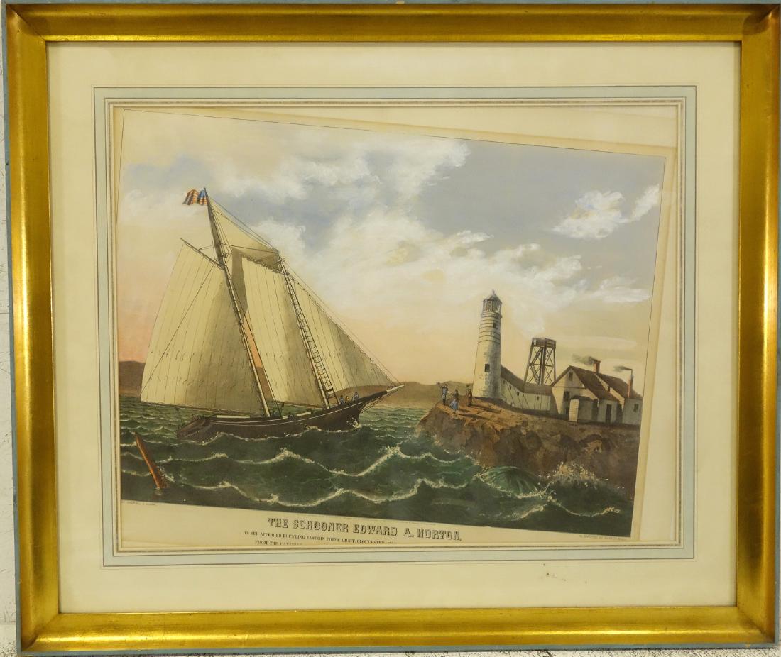 Haskell & Allen, New England schooner engraving (1 of 9)