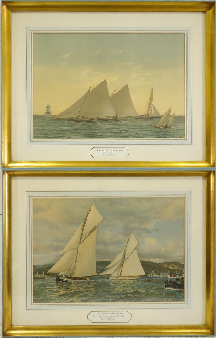 Fred Cozzens, (2) Americas Cup color lithographs (1 of 9)