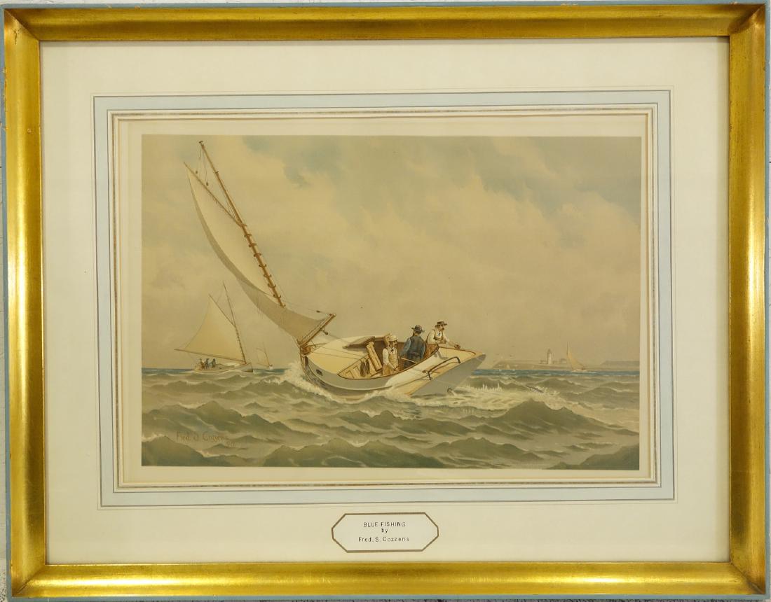 Fred S. Cozzens, fishing color lithograph (1 of 9)