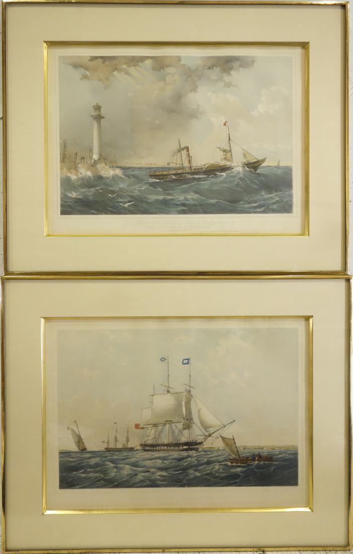 Thomas Dutton, (2) British naval lithographs (1 of 10)