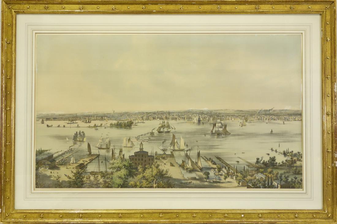 B.F. Smith, Philadelphia harbor color lithograph (1 of 9)