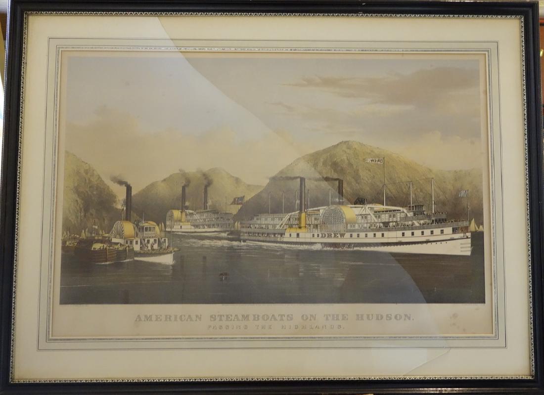 Currier & Ives, American steamboat lithograph (1 of 7)