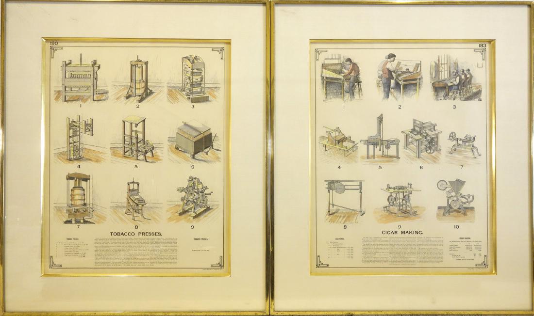 Julius Bien, (2) lithographs of cigar rollers (1 of 10)