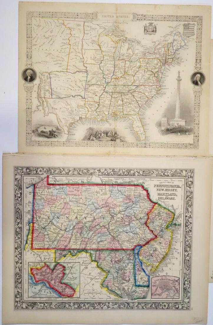 John Tallis et al., regional United States maps (1 of 7)