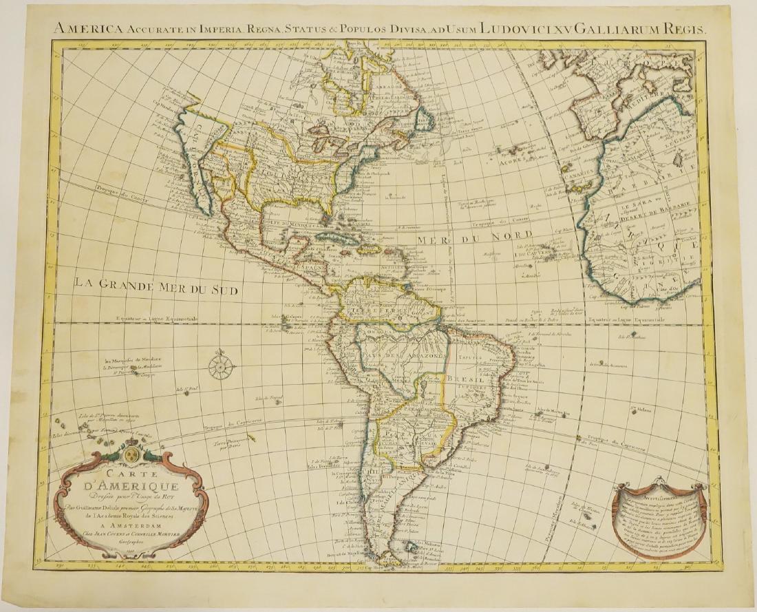 Guillaume Delisle, map of Americas (1 of 7)
