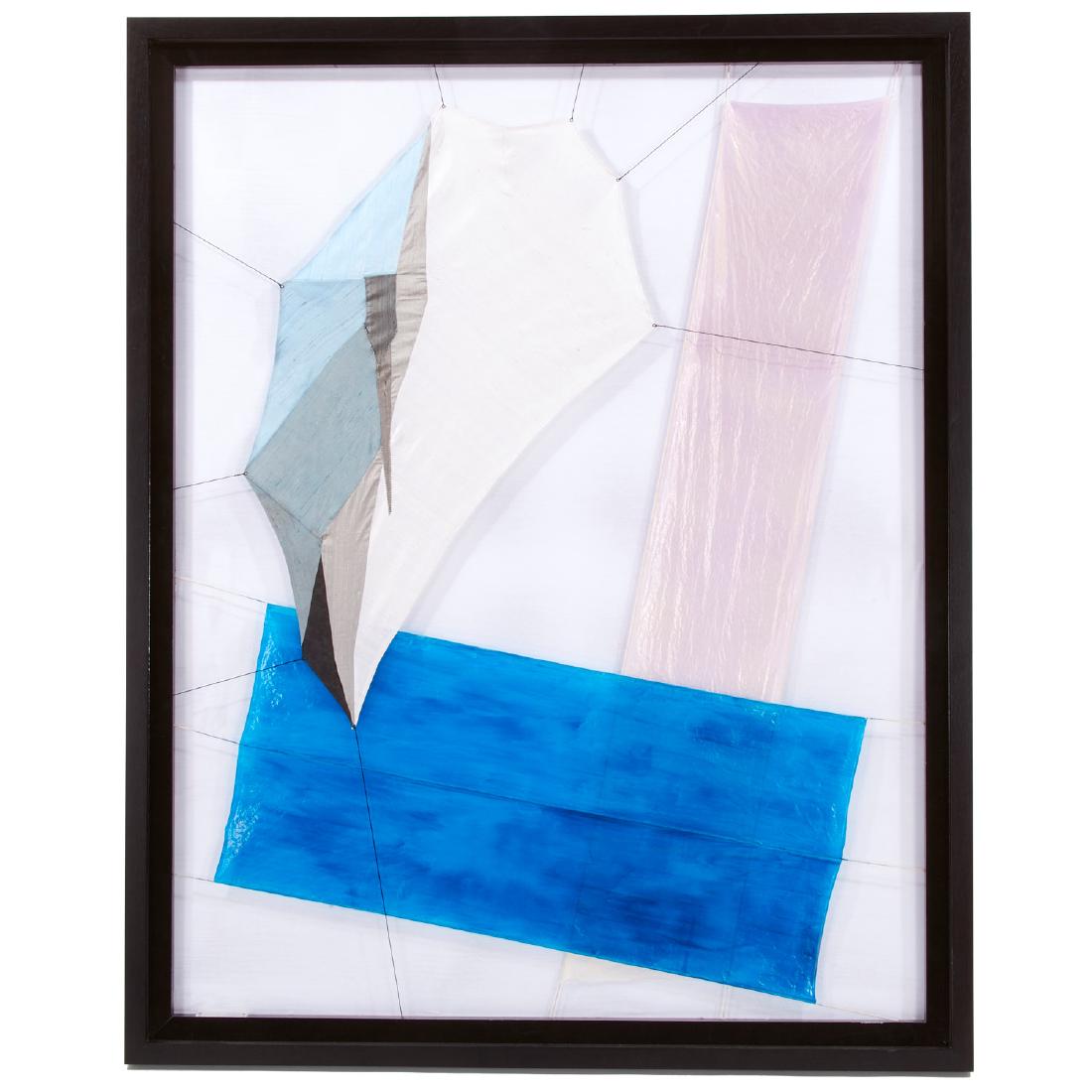 Signed illegibly, modernist textile collage (1 of 8)