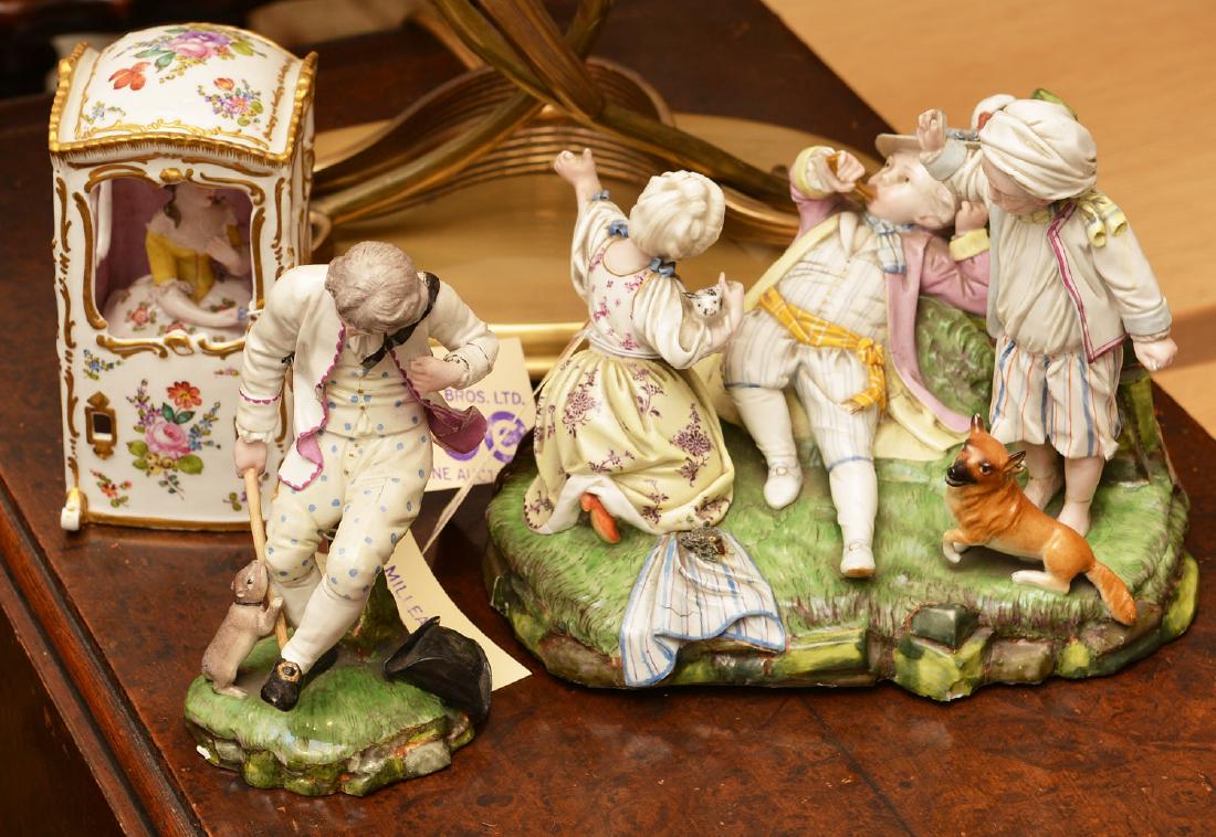 (3) Hochst hand-painted porcelain figures (1 of 6)