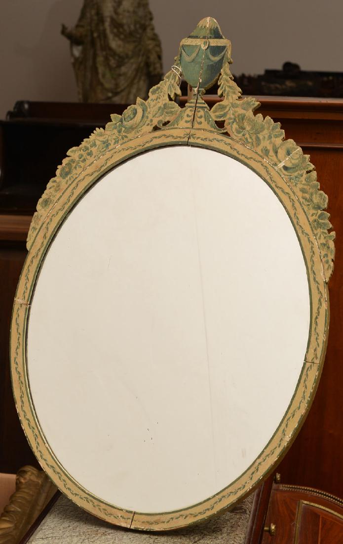 Italian style hand painted tabletop easel mirror (1 of 7)