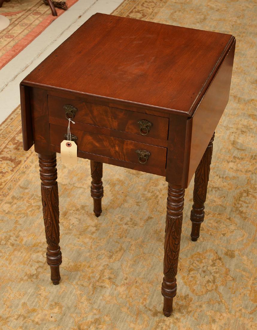American Classical style drop-leaf work table (1 of 5)