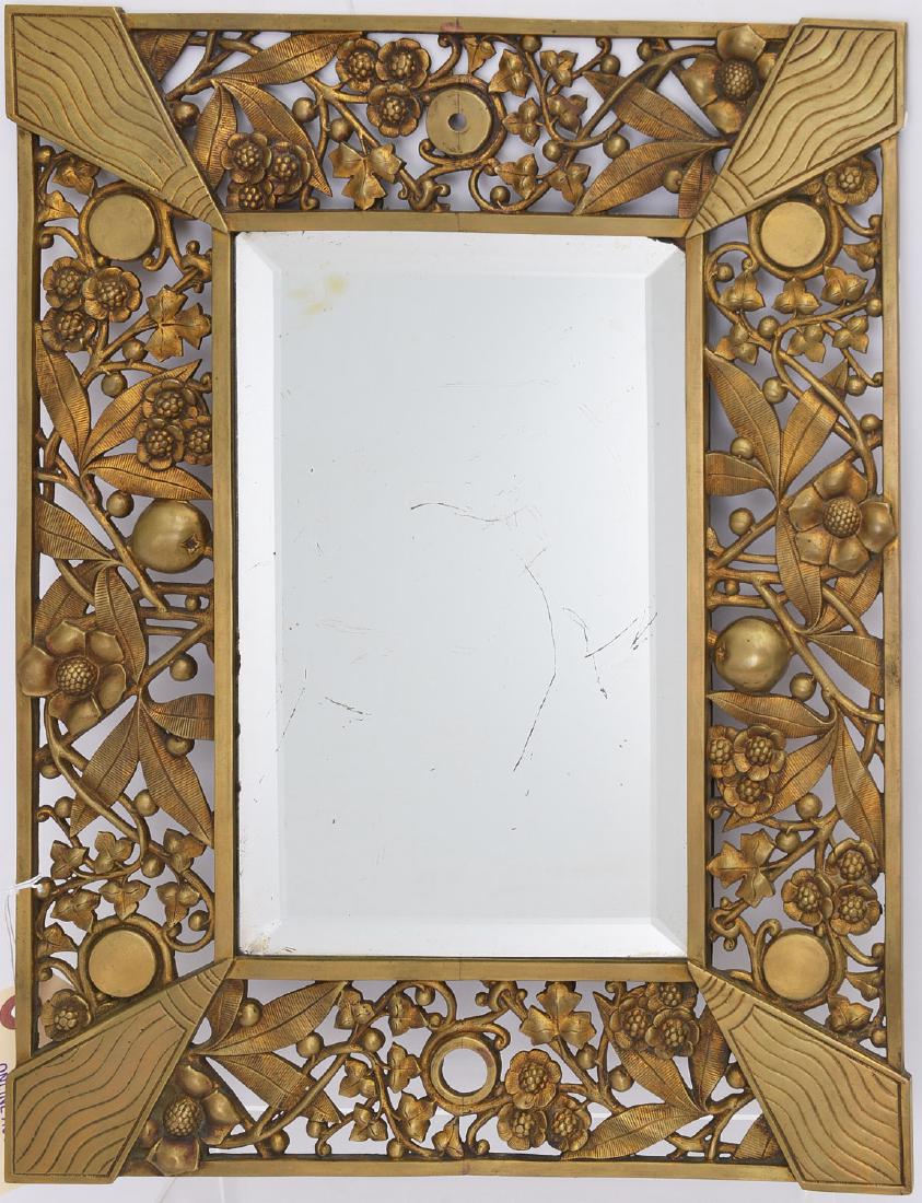 Aesthetic movement style bronze framed mirror (1 of 5)