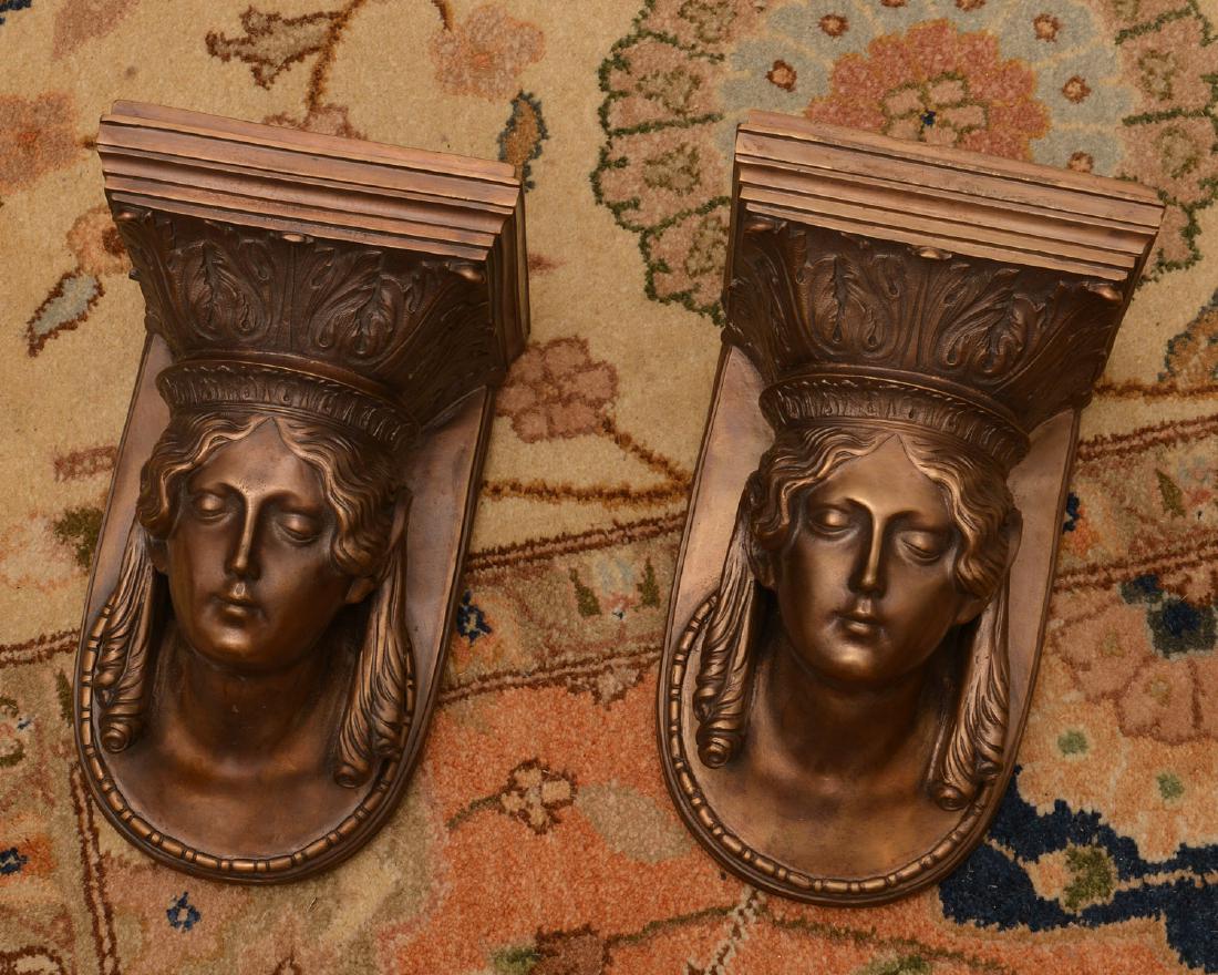Pair Russian Neo-Classical bronze wall brackets (1 of 5)