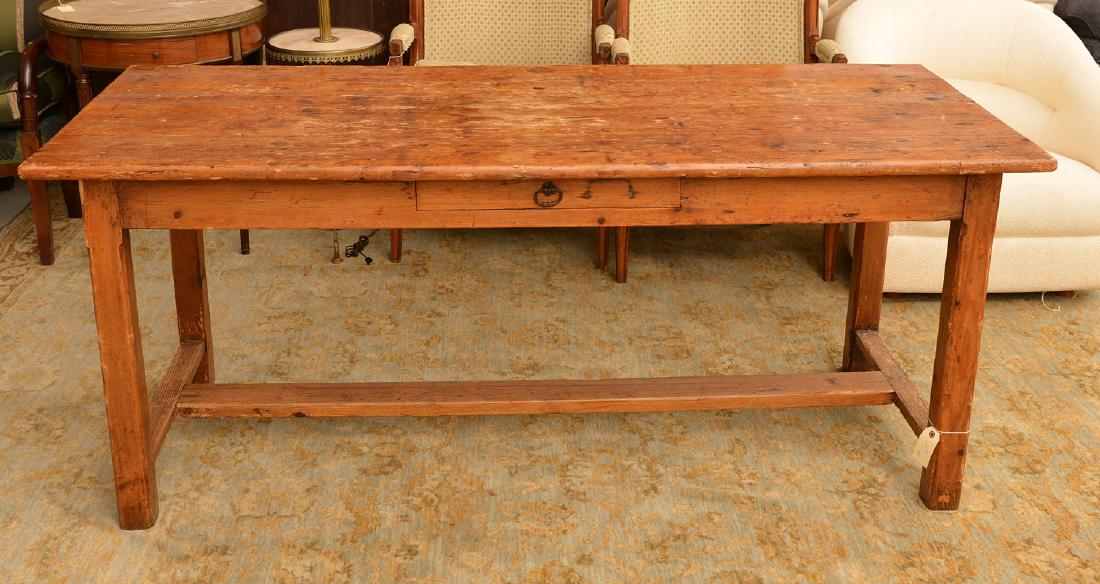 Nice antique mixed wood farm table (1 of 10)