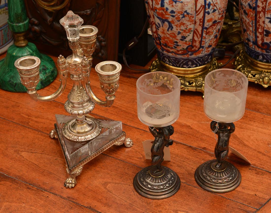 Pairpoint silver plate and etched glass tablewares (1 of 9)