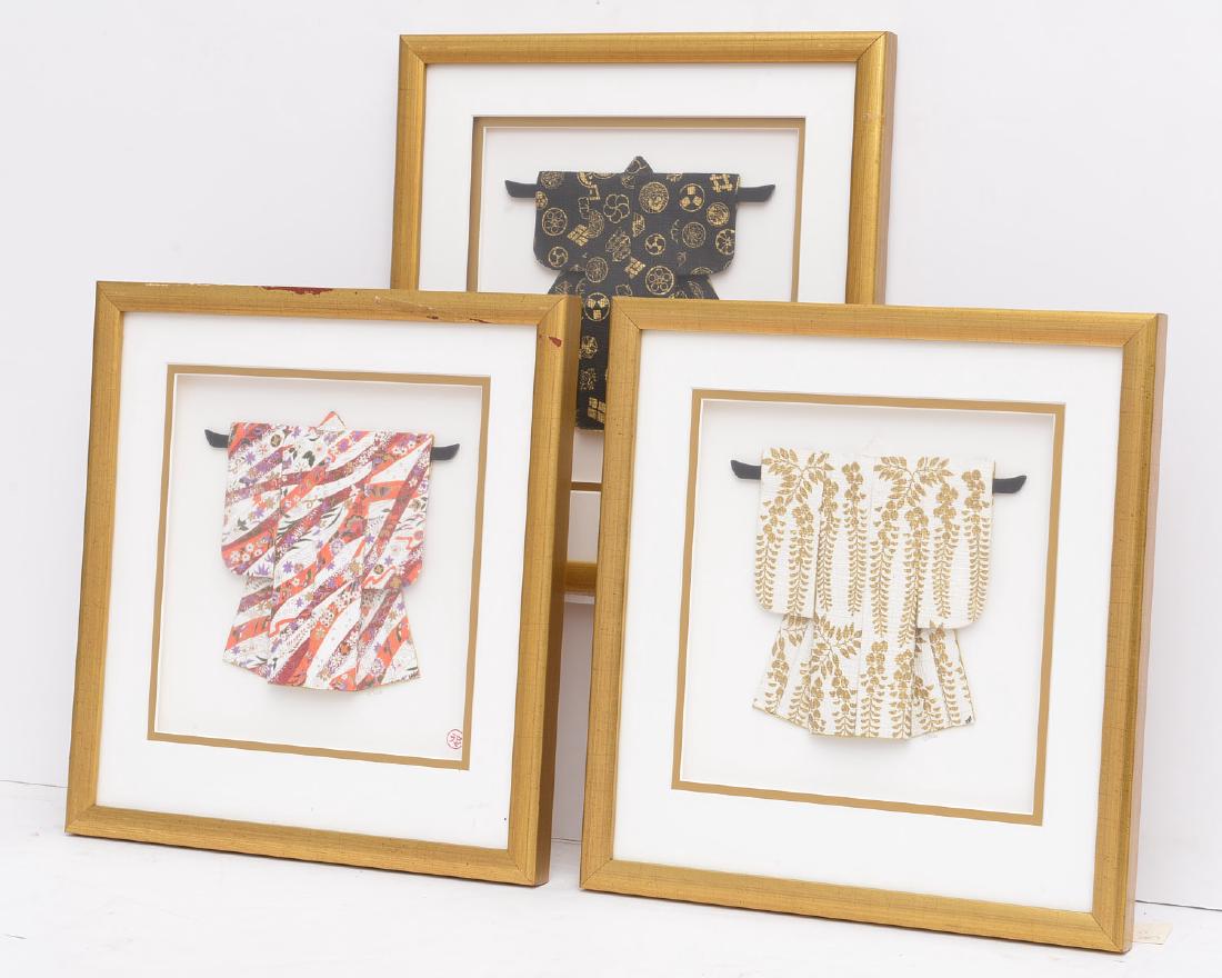 Rosella Peck, (3) framed kimono artworks (1 of 12)