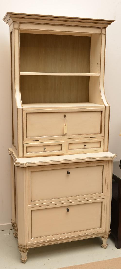 Mark Hampton paint decorated bookcase cabinet (1 of 7)