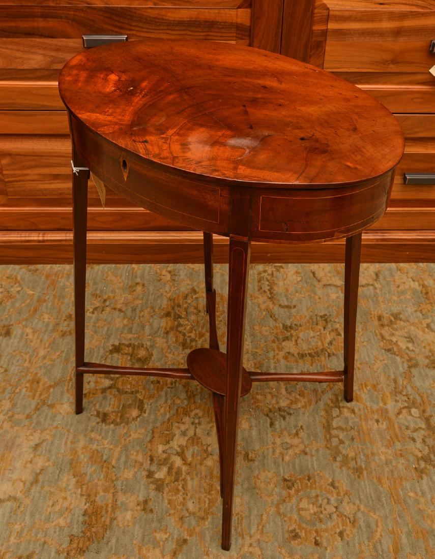 George III figured mahogany work table (1 of 7)