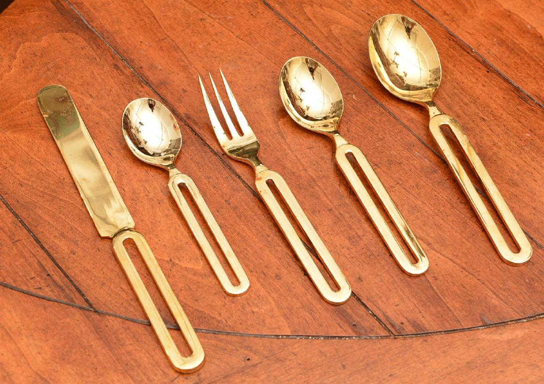 Stanley Roberts modernist gold plated flatware (1 of 5)