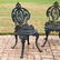 Pair Victorian cast iron garden chairs - 2