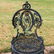 Pair Victorian cast iron garden chairs - 3