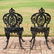 Pair Victorian cast iron garden chairs - 4