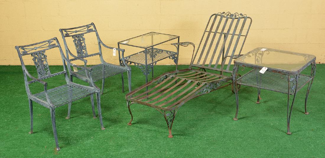Classical style wrought iron patio furniture group (1 of 13)