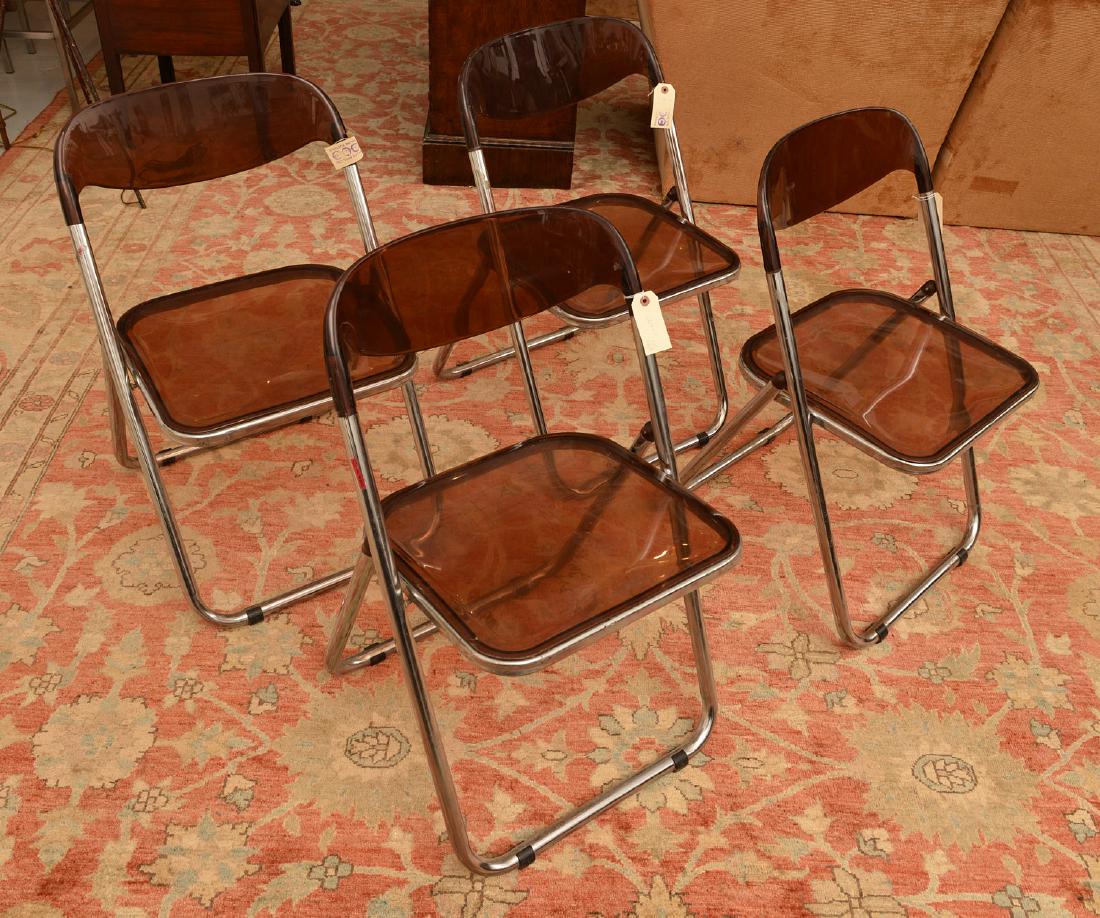 Set (4) Piretti style Italian folding chairs (1 of 7)