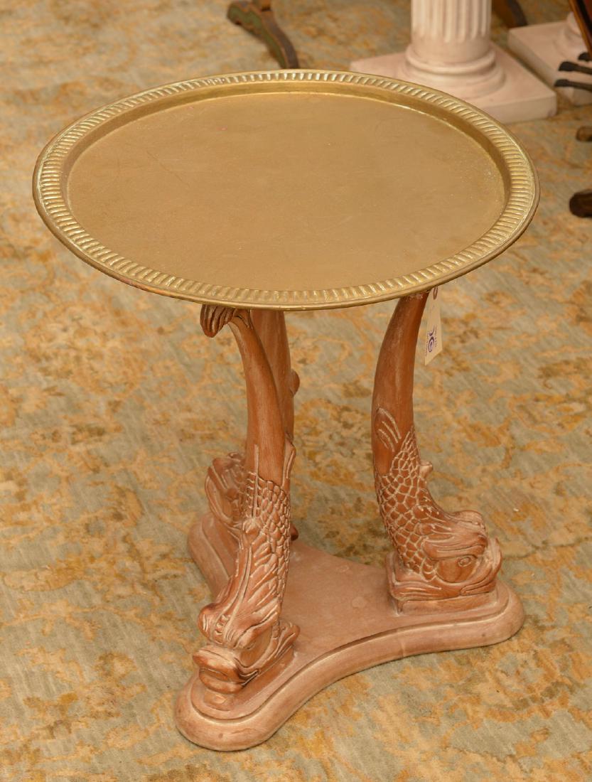 Italian dolphin pedestal occasional table (1 of 6)