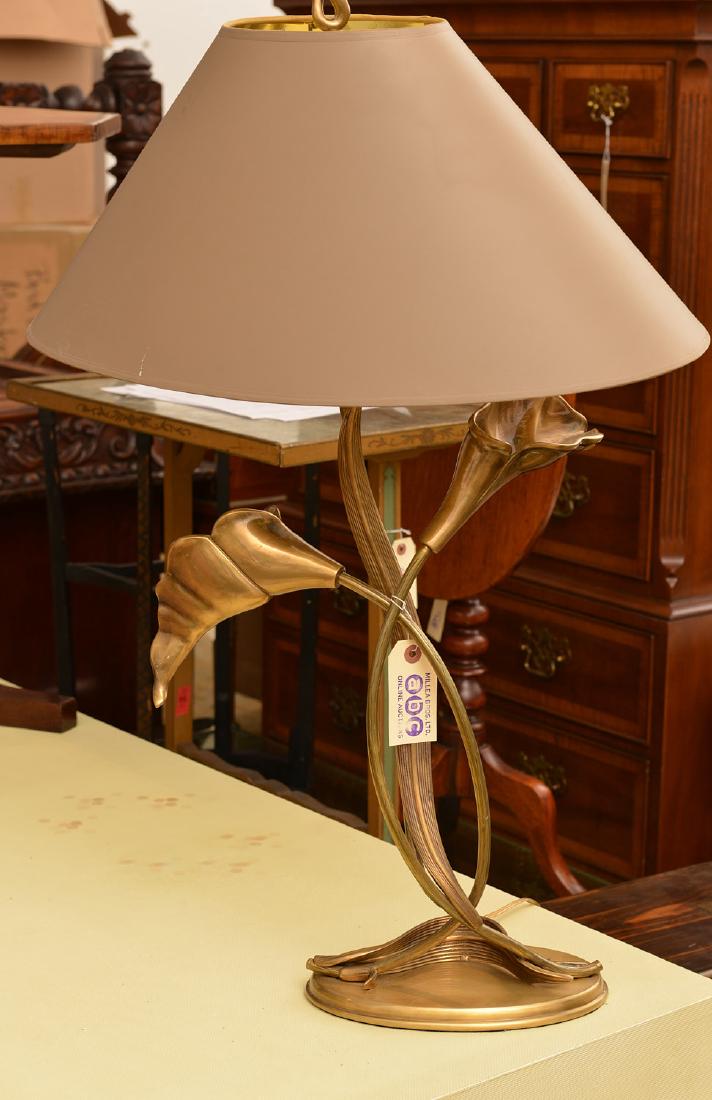 Chapman brass floral table lamp (1 of 6)